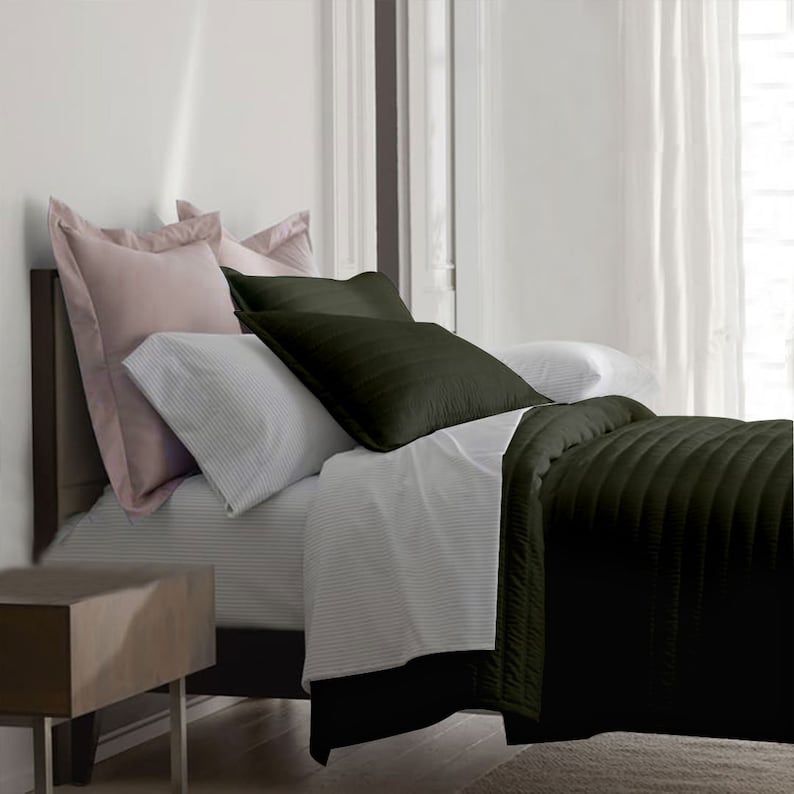 Channel stitch - Pure Linen Quilt Sets