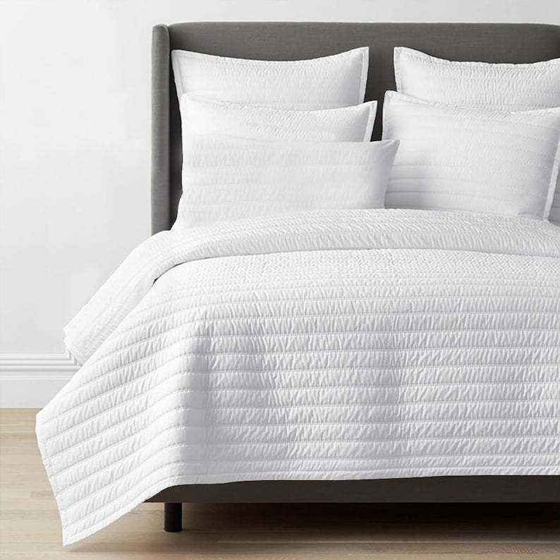 Channel stitch - Pure Linen Quilt Sets